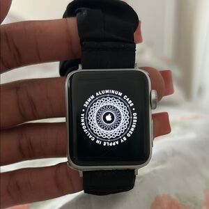 Apple Black and Silver Smartwatch with Sleek Design
